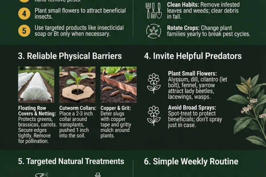 A close-up of healthy vegetable plants with lush green leaves in a garden setting.