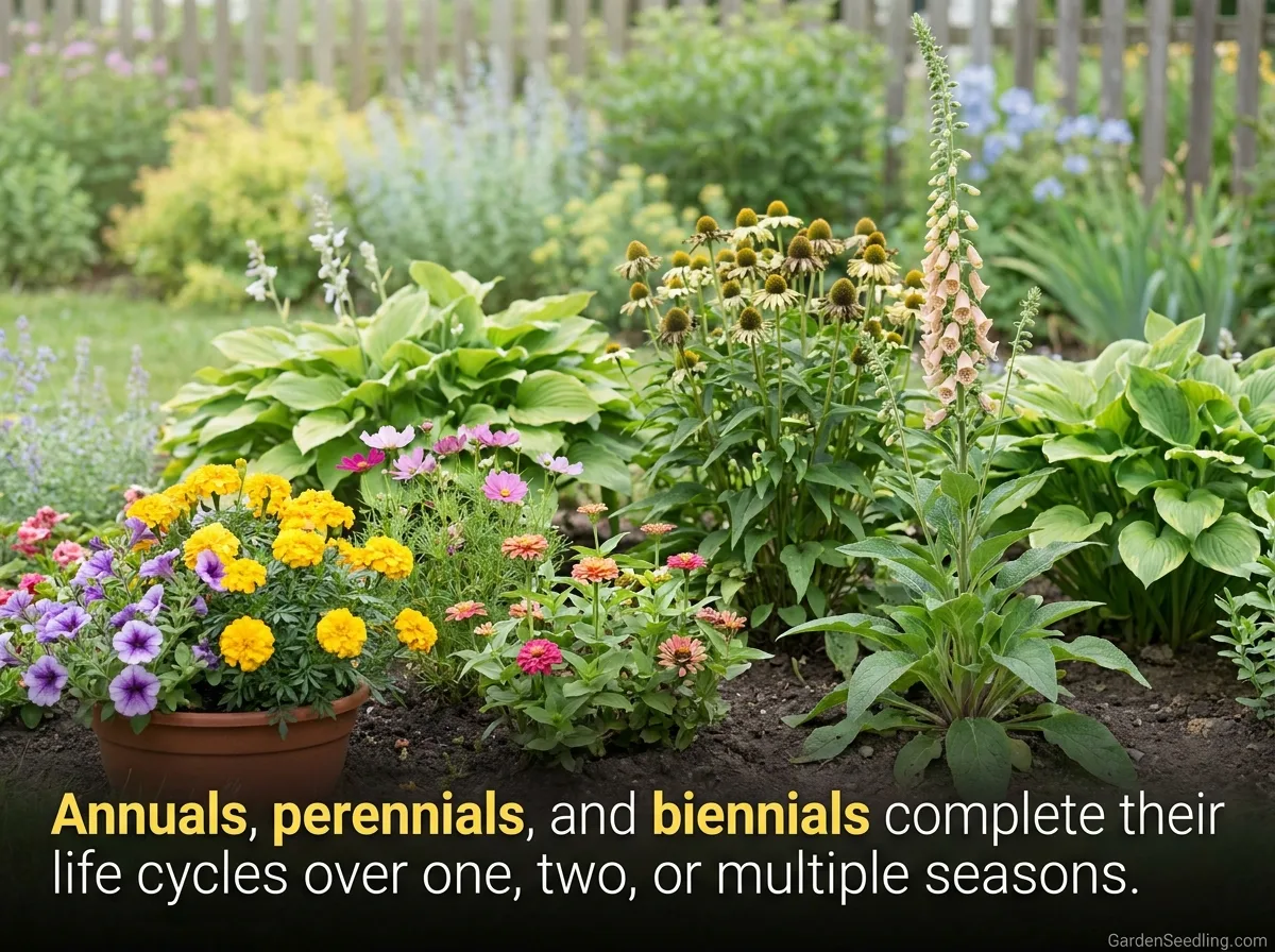 A lush garden with colorful flowers and greenery, illustrating the vibrant plants discussed in reading plant tags.