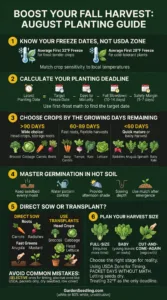 August Planting Guide for a Fall Harvest: Crops, Timing, and First-Frost Math